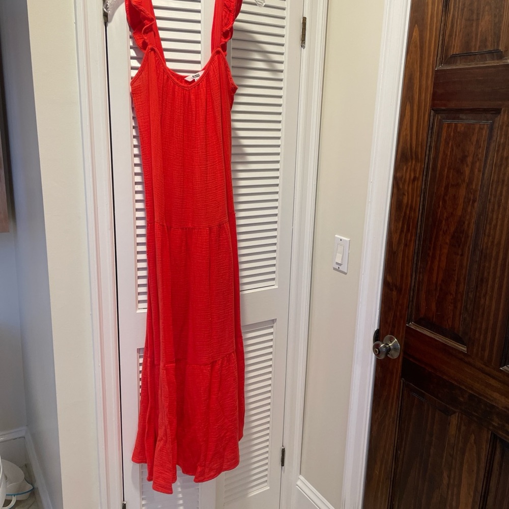 French Connection Bright Red Sleeveless Maxi Dress